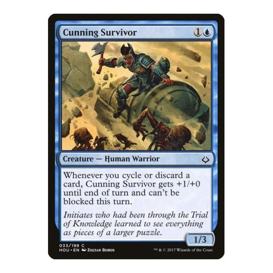 Cunning Survivor (HOU) #33 Common (Lightly Played) Hour of Devastation Magic: The Gathering: 2017