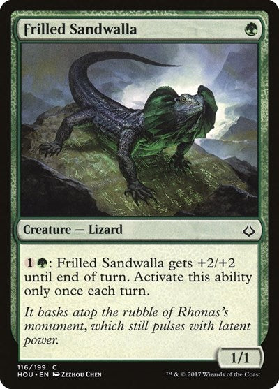 Frilled Sandwalla (HOU) #116 Common (Foil Lightly Played) Hour of Devastation Magic: The Gathering: 2017