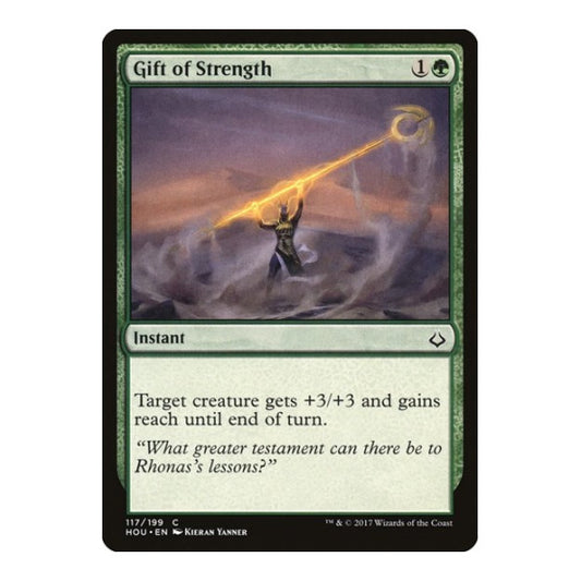 Gift of Strength (HOU) #117 Common Hour of Devastation Magic: The Gathering: 2017