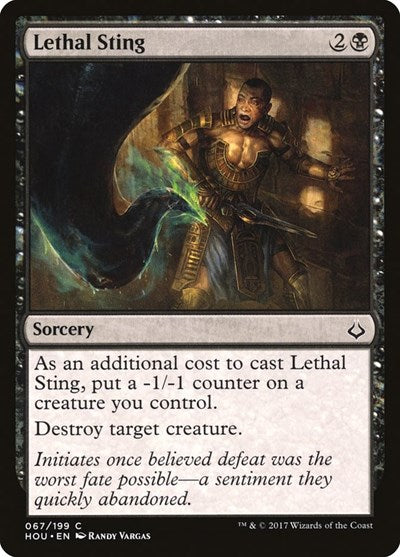 Lethal Sting (HOU) #67 Common (Foil Lightly Played) Hour of Devastation Magic: 2017