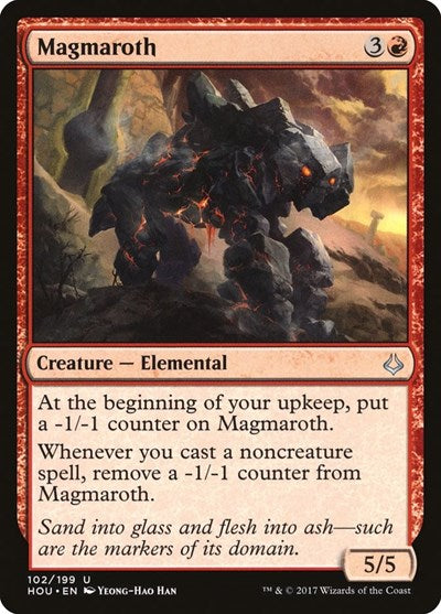 Magmaroth (HOU) #102 Uncommon (Lightly Played) Hour of Devastation Magic: The Gathering: 2017