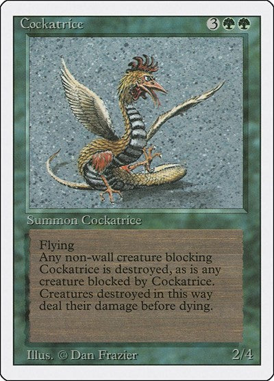 Cockatrice (3ED) #189 Rare (Heavily Played) Revised Edition Magic: The Gathering: 1994
