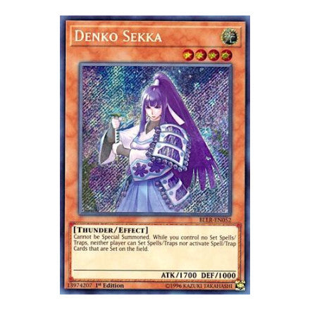 Denko Sekka (BLLR) #BLLR-EN052 Secret Rare (1st Edition Near Mint) Battles of Legend: Light's Revenge YuGiOh: 2017