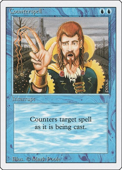Counterspell (3ED) #54 Uncommon (Heavily Played) Revised Edition Magic: 1994
