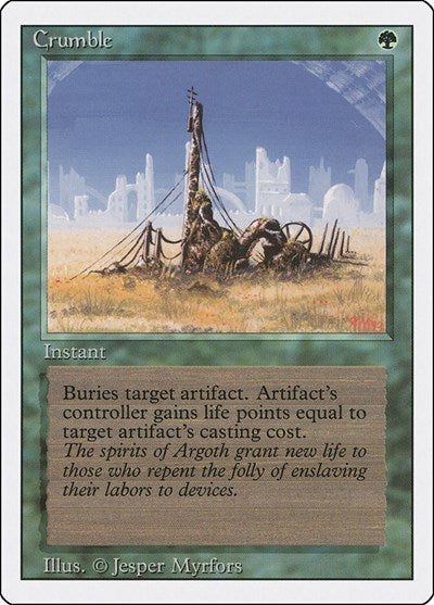 Crumble (3ED) #191 Uncommon (Moderately Played) Revised Edition Magic: The Gathering: 1994