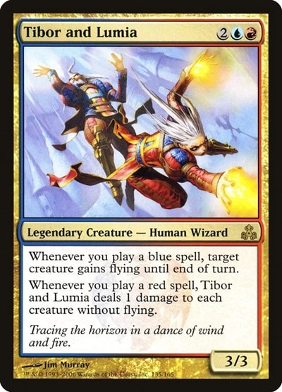Tibor and Lumia (GPT) #135 Rare (Moderately Played) Guildpact Magic: The Gathering: 2006