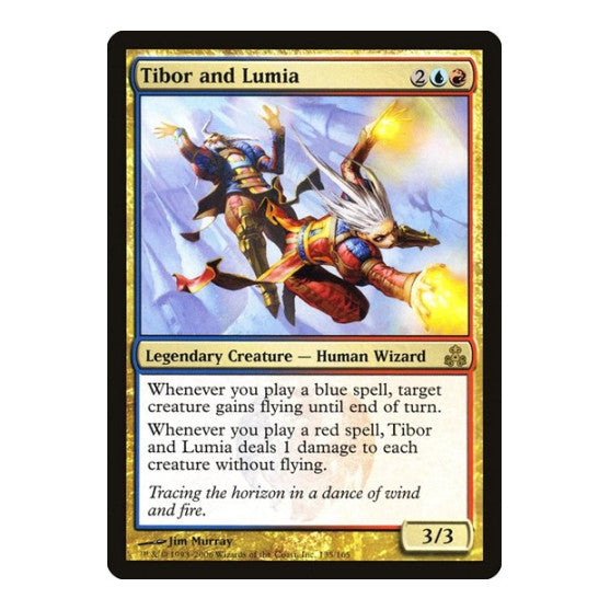 Tibor and Lumia (GPT) #135 Rare (Moderately Played) Guildpact Magic: The Gathering: 2006