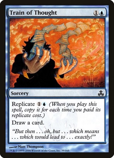 Train of Thought (GPT) #39 Common (Lightly Played) Guildpact Magic: The Gathering: 2006