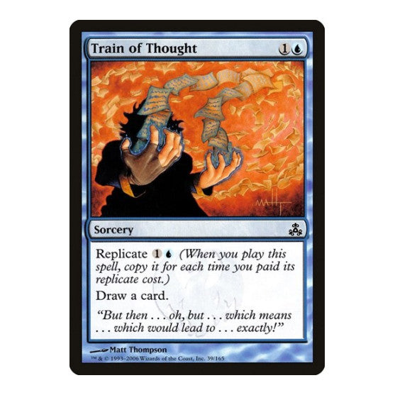 Train of Thought (GPT) #39 Common (Lightly Played) Guildpact Magic: The Gathering: 2006