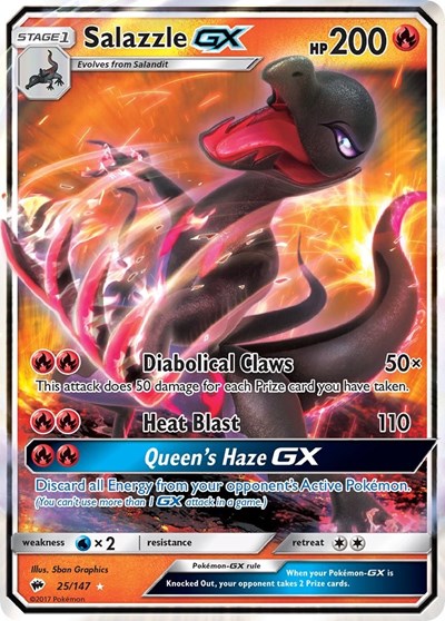 Salazzle GX (SM03) #25/147 Ultra Rare (Holofoil Near Mint) SM - Burning Shadows Pokemon: 2017