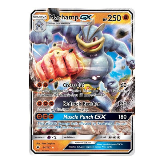 Machamp GX (SM03) #64/147 Ultra Rare (Holofoil Near Mint) SM - Burning Shadows Pokemon: 2017