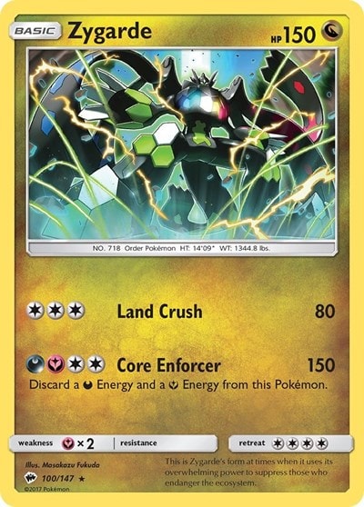 Zygarde (SM03) #100/147 Holo Rare (Reverse Holofoil Near Mint) SM - Burning Shadows Pokemon: 2017
