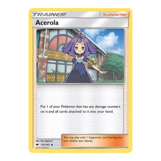 Acerola (SM03) #112/147 Uncommon (Reverse Holofoil Near Mint) SM - Burning Shadows Pokemon: 2017