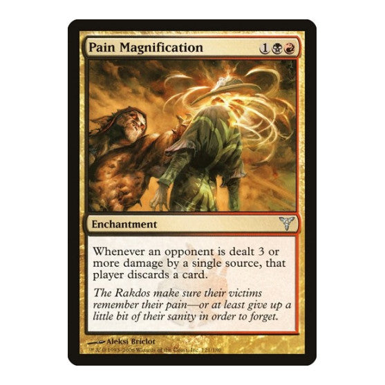 Pain Magnification (DIS) #121 Uncommon (Damaged) Dissension Magic: The Gathering: 2006