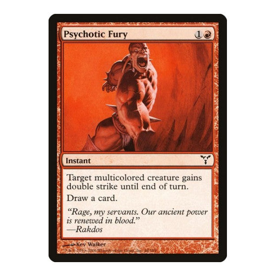 Psychotic Fury (DIS) #68 Common (Foil Lightly Played) Dissension Magic: The Gathering: 2006