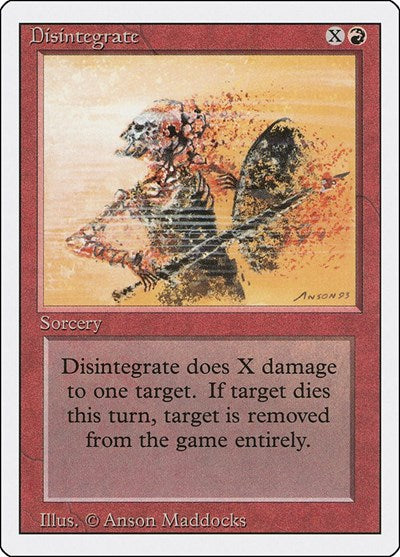 1994 Magic: Revised Edition (3ED) - Disintegrate (#142, Common) (Heavily Played)