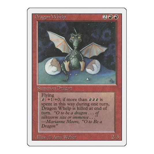 Dragon Whelp (3ED) #143 Uncommon (Heavily Played) Revised Edition Magic: The Gathering: 1994