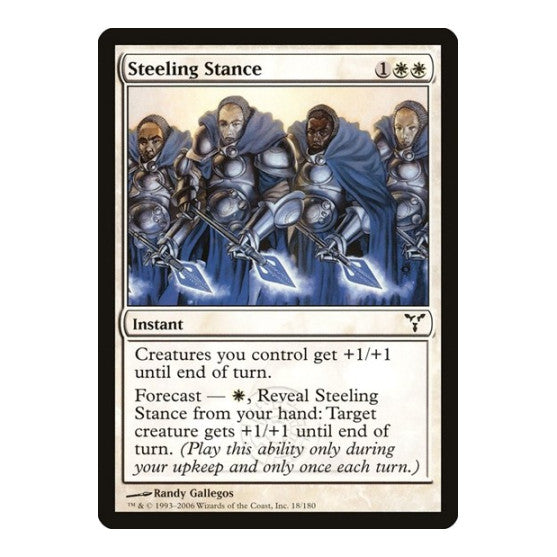 Steeling Stance (DIS) #18 Common (Foil Heavily Played) Dissension Magic: The Gathering: 2006
