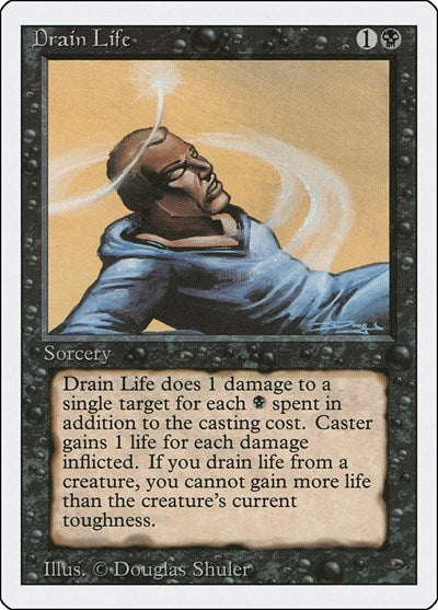 Drain Life (3ED) #106 Common (Heavily Played) Revised Edition Magic: 1994