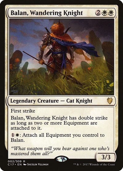 Balan Wandering Knight (C17) #2 Rare (Near Mint) Commander 2017 Magic: The Gathering: 2017