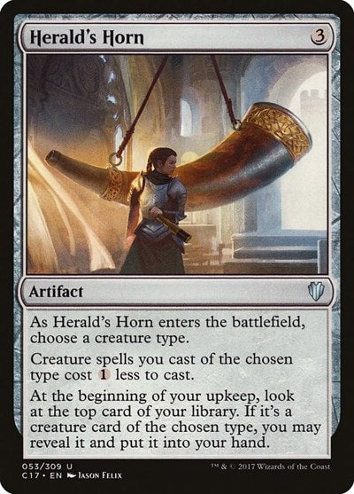 Heralds Horn (C17) #53 Uncommon (Near Mint) Commander 2017 Magic: The Gathering: 2017