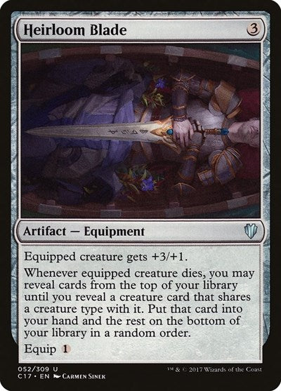 Heirloom Blade (C17) #52 Uncommon (Lightly Played) Commander 2017 Magic: The Gathering: 2017