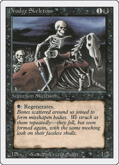 Drudge Skeletons (3ED) #107 Common (Heavily Played) Revised Edition Magic: The Gathering: 1994