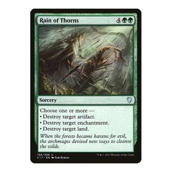 Rain of Thorns (C17) #156 Uncommon (Moderately Played) Commander 2017 Magic: The Gathering: 2017