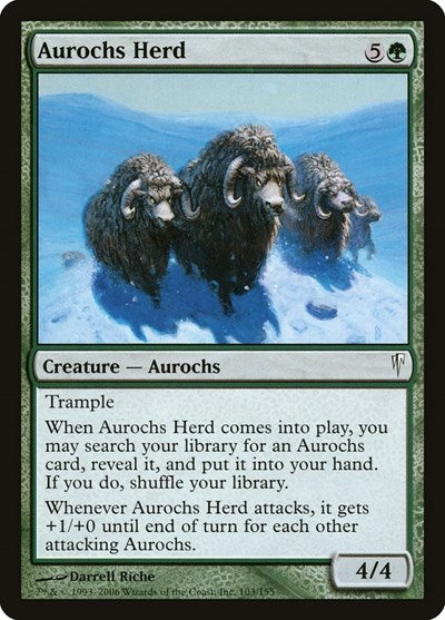 Aurochs Herd (CSP) #103 Common (Moderately Played) Coldsnap Magic: The Gathering: 2006