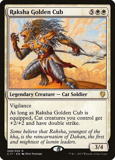 Raksha Golden Cub (C17) #69 Rare (Lightly Played) Commander 2017 Magic: The Gathering: 2017