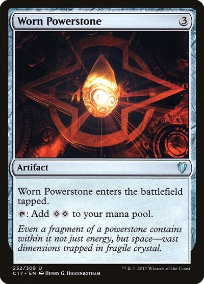 Worn Powerstone (C17) #232 Uncommon (Lightly Played) Commander 2017 Magic: 2017