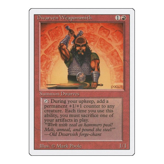 Dwarven Weaponsmith (3ED) #145 Uncommon Revised Edition Magic: The Gathering: 1994