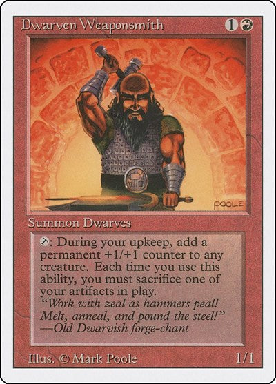 Dwarven Weaponsmith (3ED) #145 Uncommon (Heavily Played) Revised Edition Magic: 1994
