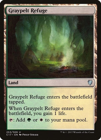 Graypelt Refuge (C17) #253 Uncommon (Lightly Played) Commander 2017 Magic: The Gathering: 2017
