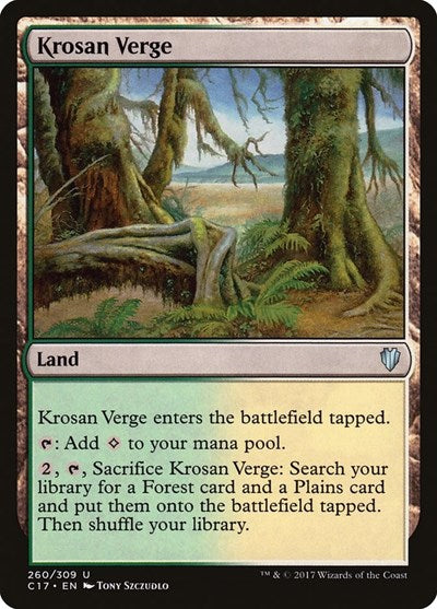 Krosan Verge (C17) #260 Uncommon (Lightly Played) Commander 2017 Magic: The Gathering: 2017