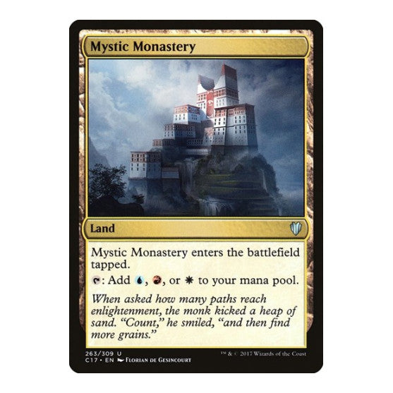 Mystic Monastery (C17) #263 Uncommon (Lightly Played) Commander 2017 Magic: The Gathering: 2017