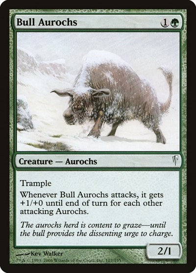 Bull Aurochs (CSP) #107 Common (Moderately Played) Coldsnap Magic: The Gathering: 2006