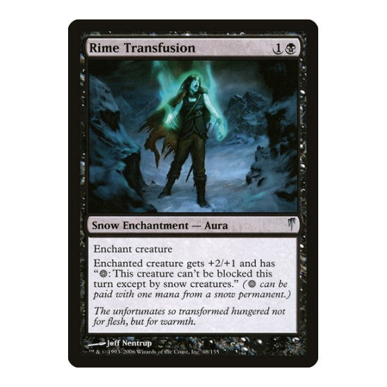 Rime Transfusion (CSP) #68 Uncommon (Foil Moderately Played) Coldsnap Magic: The Gathering: 2006