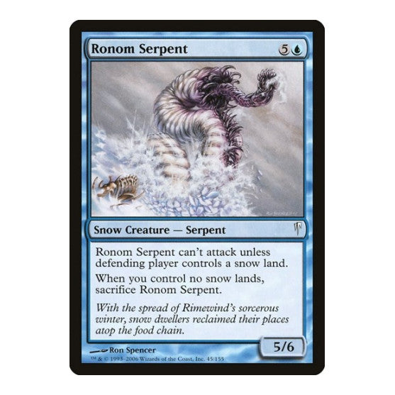 Ronom Serpent (CSP) #45 Common (Lightly Played) Coldsnap Magic: The Gathering: 2006