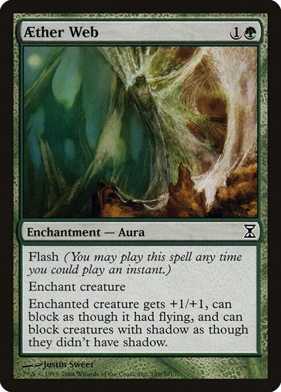 Aether Web (TSP) #189 Common (Heavily Played) Time Spiral Magic: 2006