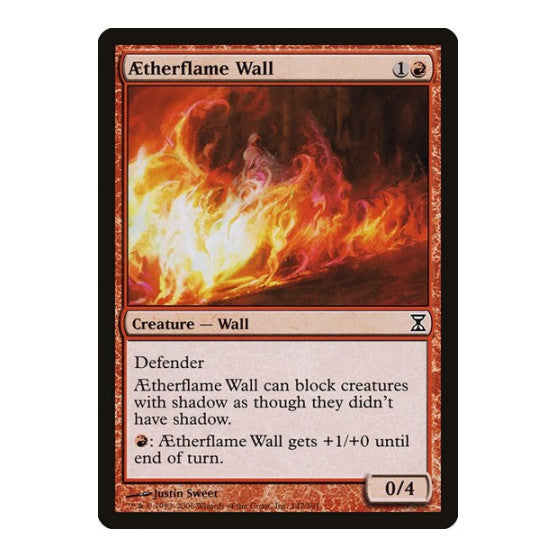 Aetherflame Wall (TSP) #142 Common (Lightly Played) Time Spiral Magic: The Gathering: 2006