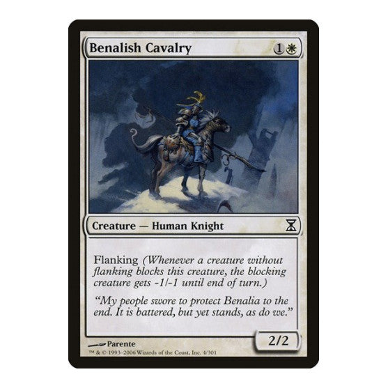Benalish Cavalry (TSP) #4 Common (Moderately Played) Time Spiral Magic: The Gathering: 2006