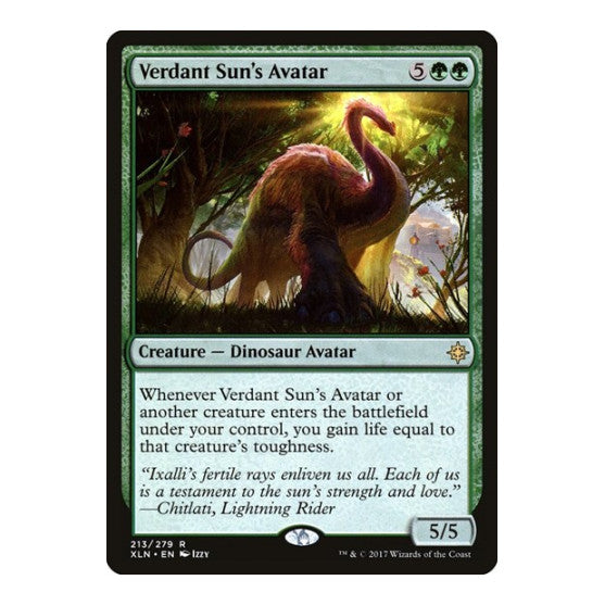 Verdant Suns Avatar (XLN) #213 Rare (Lightly Played) Ixalan Magic: The Gathering: 2017