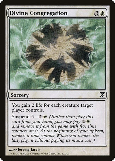 Divine Congregation (TSP) #13 Common (Heavily Played) Time Spiral Magic: The Gathering: 2006