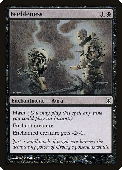 Feebleness (TSP) #110 Common (Lightly Played) Time Spiral Magic: The Gathering: 2006