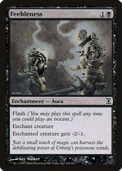 Feebleness (TSP) #110 Common Time Spiral Magic: The Gathering: 2006