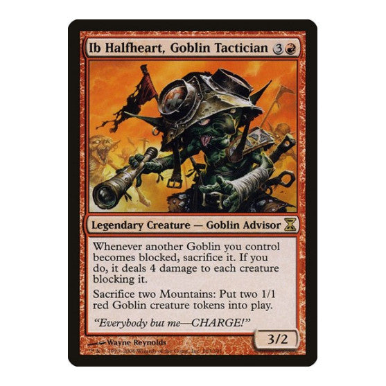 Ib Halfheart Goblin Tactician (TSP) #163 Rare (Damaged) Time Spiral Magic: The Gathering: 2006