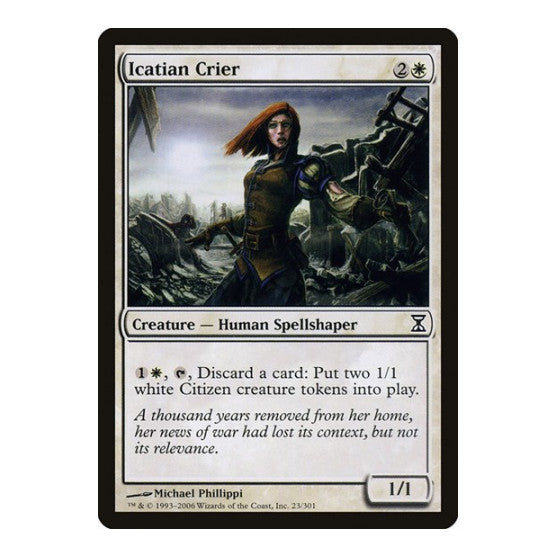 Icatian Crier (TSP) #23 Common (Moderately Played) Time Spiral Magic: The Gathering: 2006