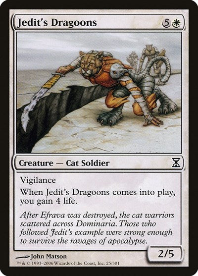 Jedits Dragoons (TSP) #25 Common (Moderately Played) Time Spiral Magic: The Gathering: 2006