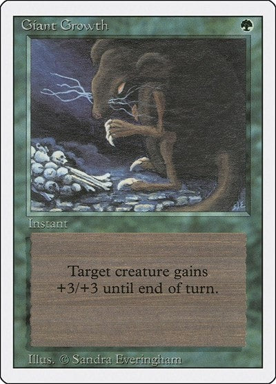 Giant Growth (3ED) #199 Common (Heavily Played) Revised Edition Magic: The Gathering: 1994